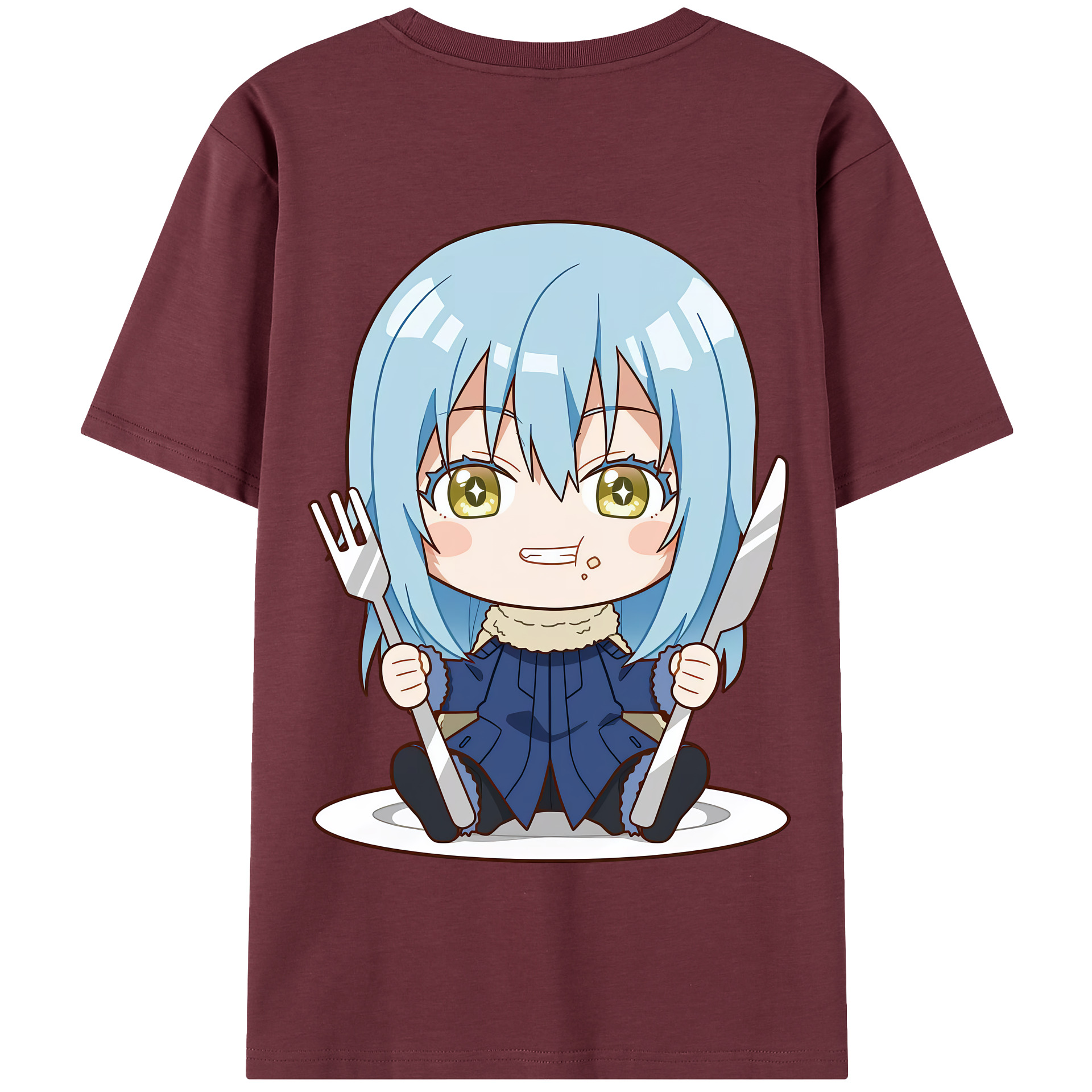 （画像用） 転スラ Regarding Reincarnated to Slime 綿100％半袖Tシャツ（背面プリント）